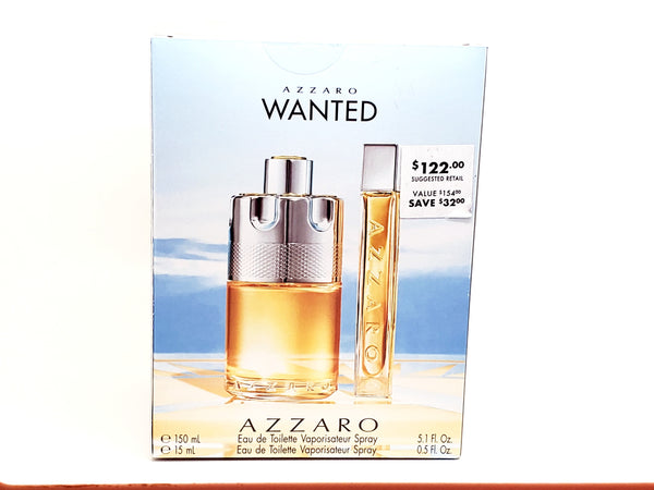Azzaro Wanted Eau De Toilette Gift Set 5.1 oz + 0.5 oz